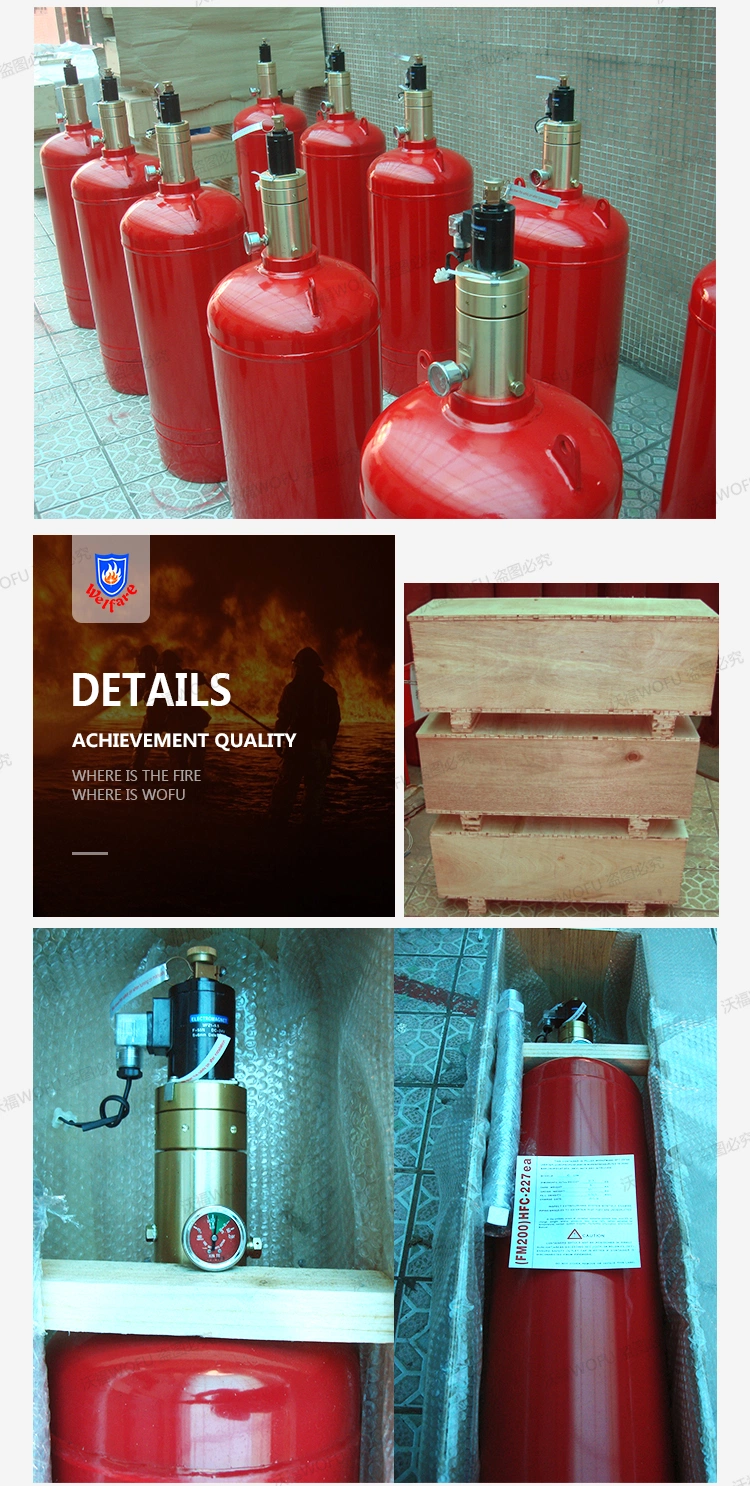 70LTR FM200 Steel Cylinder W/Brass Valve Fire Suppression System