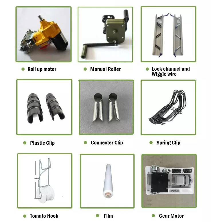 Multispan Greenhouse Commercial Tunnel Plastic Solar Grow Tent Clip Accessories